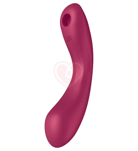 Двухсторонний вакуумный вибростимулятор Satisfyer Curvy Trinity 1 бордовый фото 1