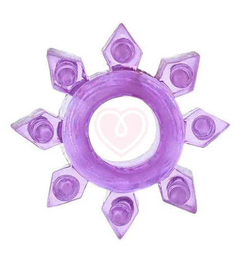 Кольцо эрекционное Toyfa Love Ring снежинка фиолетовое фото 1