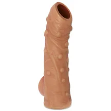 Насадка с открытой головкой и пупырышками Kokos Nude Sleeve NS002-S