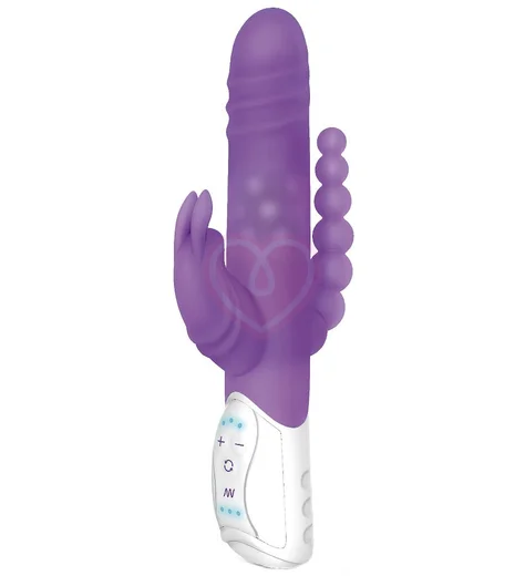 Вибратор хай-тек для двойного проникновения Rabbit фиолетовый фото 1