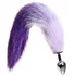Анальная пробка с бело-фиолетовым хвостом ToyFa Metal M фото 1