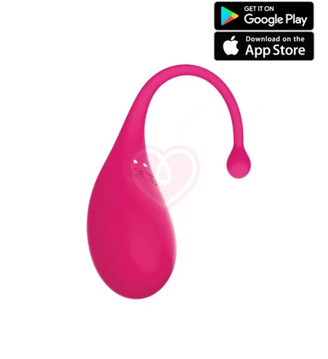 Виброяйцо с управлением от приложения Adrien Lastic Palpitation розовое фото 1