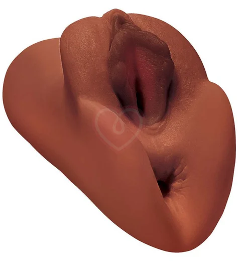 Мастурбатор вагина и попка PDX Plus Perfect Pussy Brown коричневый фото 1