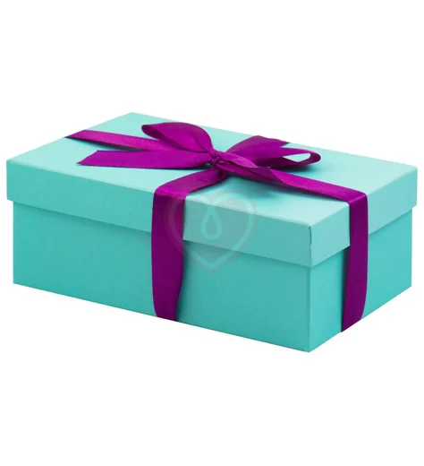 Подарочная коробка 21х14 см мятная фото 1