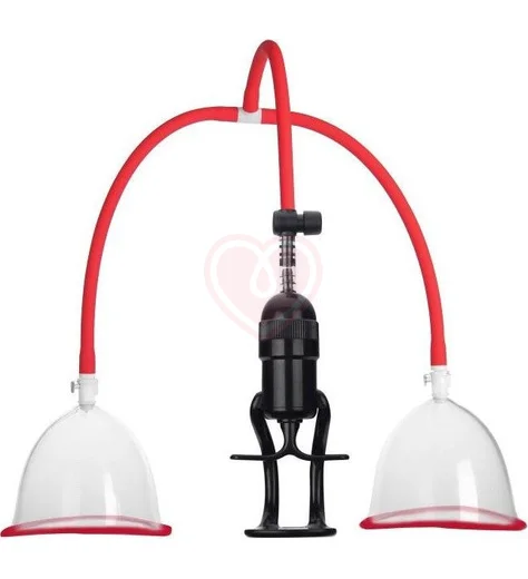 Вакуумная помпа для груди с двумя чашами Breast Pumps Erozon фото 1