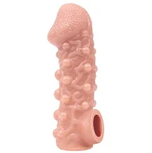 Насадка с шариками и отверстием для мошонки Kokos Cock Sleeve CS010-L