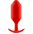 Утяжелённая анальная пробка для ношения b-Vibe Snug Plug 6 большая красная фото 1