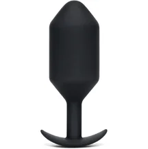 Утяжелённая анальная пробка для ношения b-Vibe Snug Plug 7 огромная чёрная