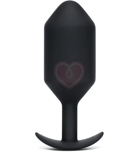 Утяжелённая анальная пробка для ношения b-Vibe Snug Plug 7 огромная чёрная фото 1