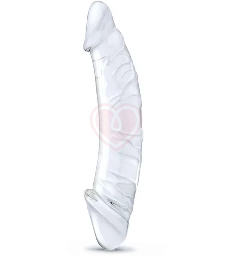 Двусторонний стеклянный фаллоимитатор Glas Girthy Realistic фото 1