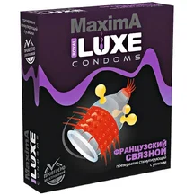 Презерватив Luxe maxima Французский связной с усиками и шариками 1 шт
