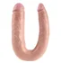 Двухсторонний фаллоимитатор King Cock U-Shaped Double большой телесный фото 1