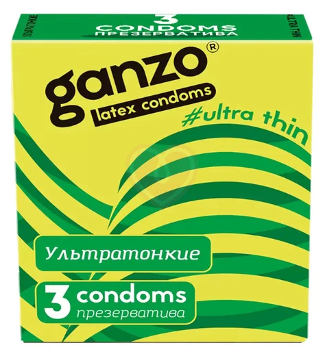 Ультратонкие презервативы Ganzo Ultra thin 3 шт фото 1