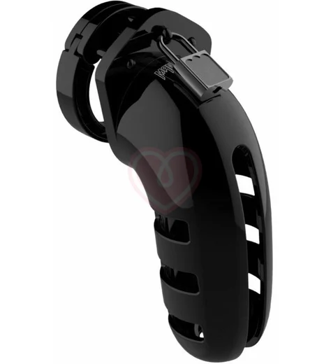 Мужской пояс верности Shots Man Cage Model 06 чёрный 14 см фото 1