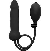Расширяющийся фаллоимитатор с грушей Inflatable Silicone Dong