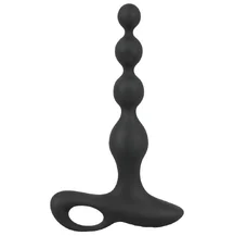 Анальные бусы с вибрацией Black Velvets