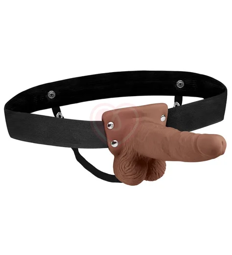 Фаллопротез Lux Fetish с вибрацией коричневый 15 см фото 1