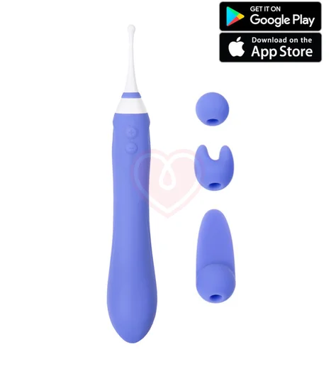 Двухсторонний вибратор Lovense Hyphy с 3 насадками и приложением фото 1