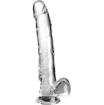 Гелевый фаллоимитатор с мошонкой King Cock Clear 25 см прозрачный