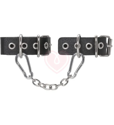 Наручники-браслеты с люверсами Pecado BDSM черные фото 1