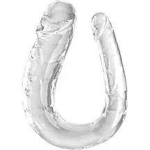 Двухсторонний фаллоимитатор King Cock Clear Double Trouble Large прозрачный