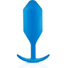 Утяжелённая анальная пробка для ношения b-Vibe Snug Plug 5 большая синяя
