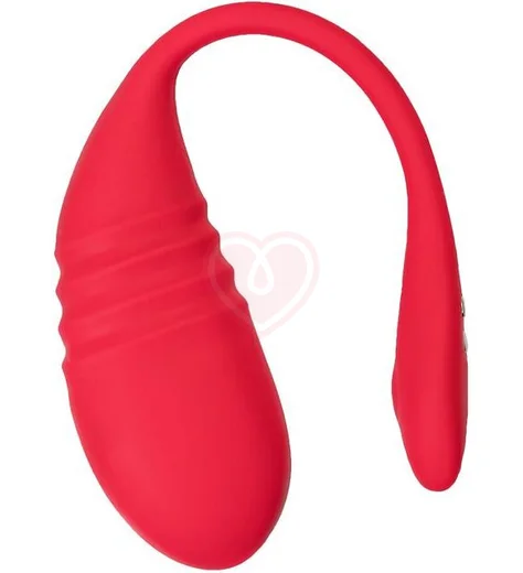 Виброяйцо с фрикциями и управлением со смартфона Vulse Lovense красное фото 1