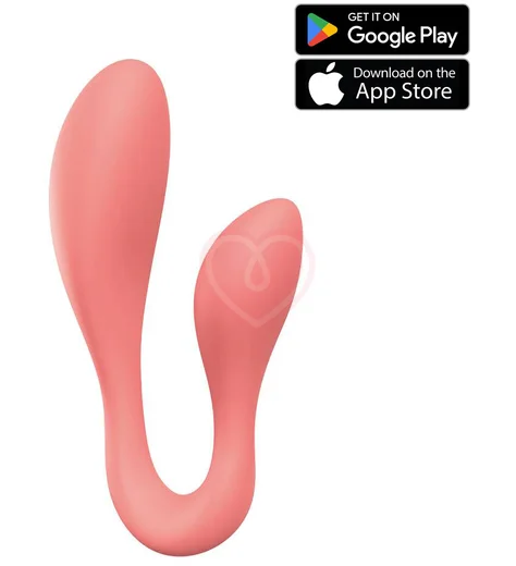 Стимулятор для пар с управлением через приложение Couple Secrets 2.0 APP персиковый фото 1