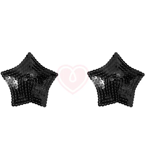 Пэстисы Burlesque Tempest звездочки из пайеток чёрные фото 1