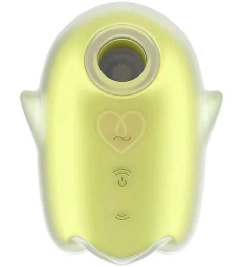 Вакуумый вибростимулятор клитора Satisfyer Glowing Ghost светящийся в темноте жёлтый фото 1