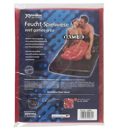 Виниловая простынь на резинке Fetish 180х260 см красная фото 1