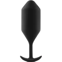 Утяжелённая анальная пробка для ношения b-Vibe Snug Plug 5 большая чёрная