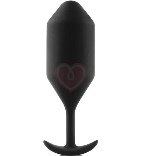Утяжелённая анальная пробка для ношения b-Vibe Snug Plug 5 большая чёрная фото 1