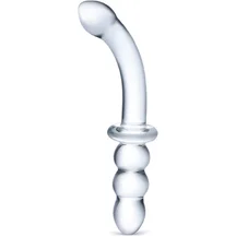Стеклянный двухсторонний фаллоимитатор Glas Ribbed