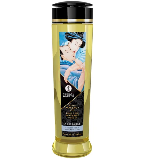 Массажное масло Shunga Adorable Coconut Thrills с ароматом кокоса 240 мл фото 1