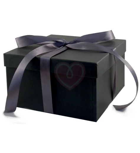Подарочная коробка 19х19 см чёрная фото 1