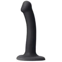 Гибкий фаллоимитатор на присоске Strap-on-me S 17 см чёрный