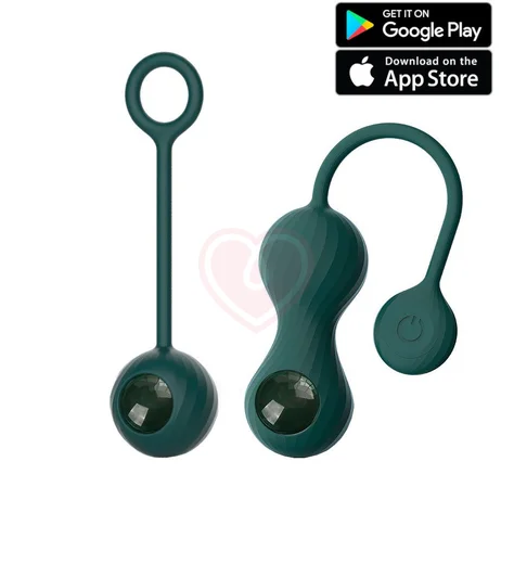 Набор для тенировок Кегеля Magic Motion Crystal Duo тёмно-зелёный фото 1