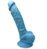 Фаллоимитатор на присоске с мошонкой SileXD Model 1 голубой 17,5 см фото 1
