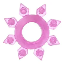 Кольцо эрекционное Toyfa Love Ring снежинка розовое