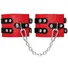 Мягкие ножные оковы с люверсами Pecado BDSM красно-черные фото 1