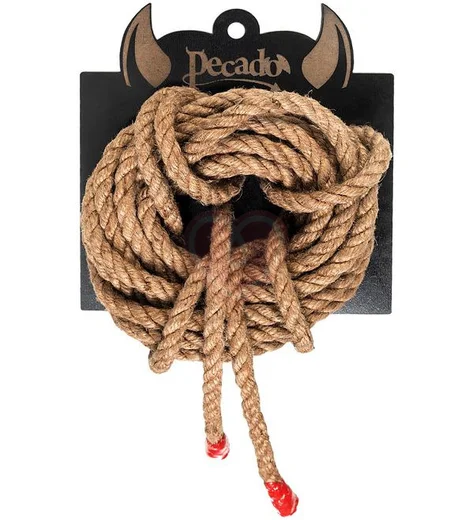 Джутовая веревка для шибари Pecado BDSM 5 метров коричневая фото 1