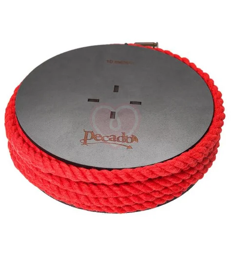 Хлопковая веревка для шибари на катушке Pecado BDSM 10 метров красная фото 1