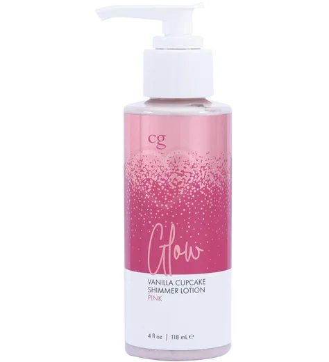 Мерцающий лосьон для тела CG Glow Vanilla Cupcake Shimmer Lotion с розовыми блестками и запахом вани фото 1