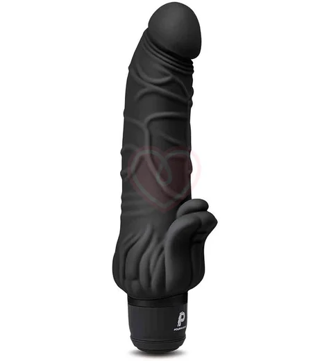 Реалистичный вибратор с клиторальным стимулятором PowerCocks чёрный фото 1
