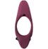 Эрекционное виброкольцо со стимуляцией промежности и клитора Pure Passion Stardust бордовое фото 1