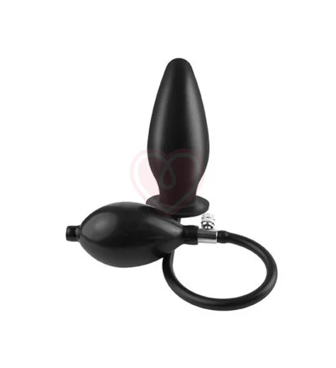 Анальная пробка расширитель Pipedream Inflatable Silicone Plug чёрная фото 1