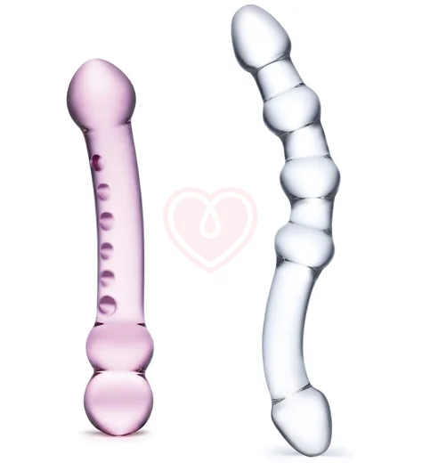 Набор из двух стеклянных фаллоимитаторов Glas Pleasure Set фото 1