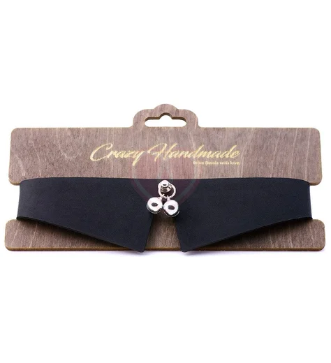 Кожаный чокер-воротничок с бубенчиками Crazy Handmade фото 1