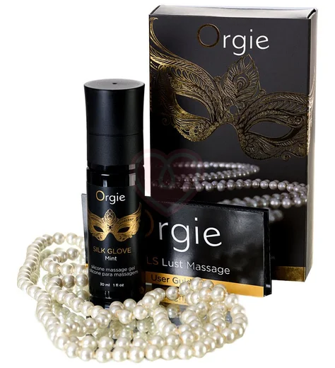 Силиконовое масло и жемчужное ожерелье для массажа Orgie Pearls Lust Massage фото 1